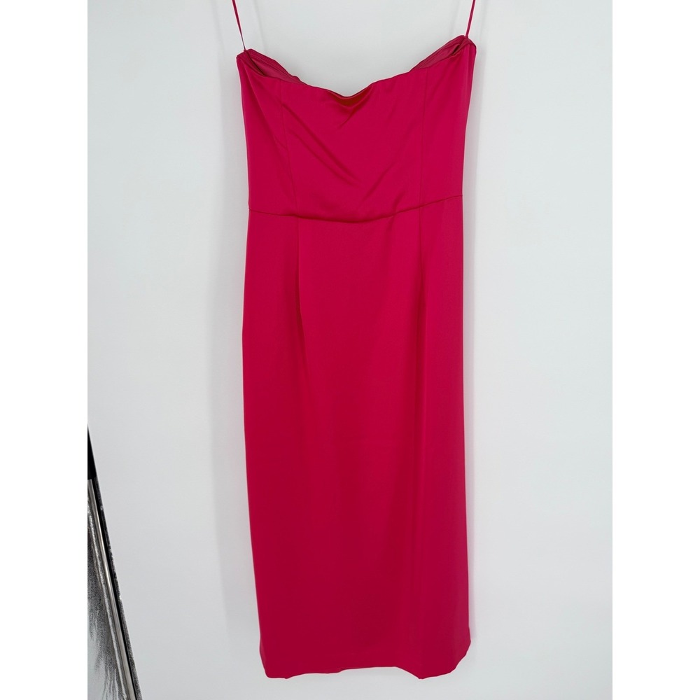 Ramy Brook Lisa Strapless Cowl Midi Dress Papin Pink Womens 6 NWT - Picture 3 of 13
